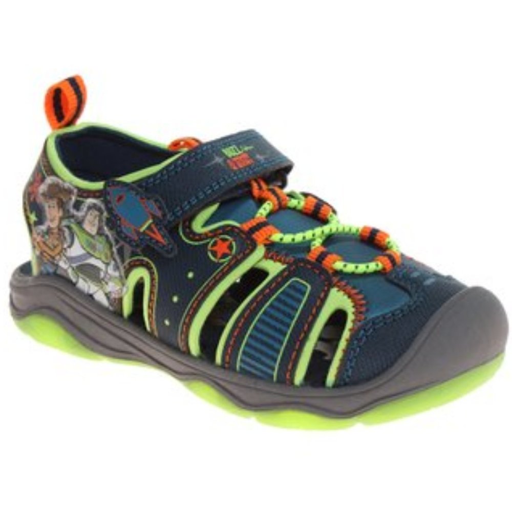 Toy Story Navy & Lime Buzz Lightyear Closed-Toe Sandal - NIB  10 & 11